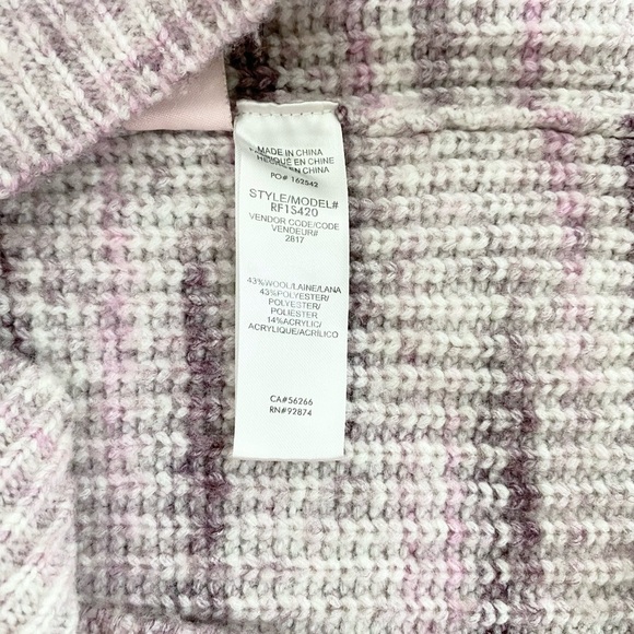 Splendid Space Dye Sweater Crew Neck Long Sleeve Purple Wool Blend Size Large - Picture 7 of 9